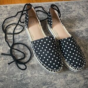 Polka Dot Espadrille Flats